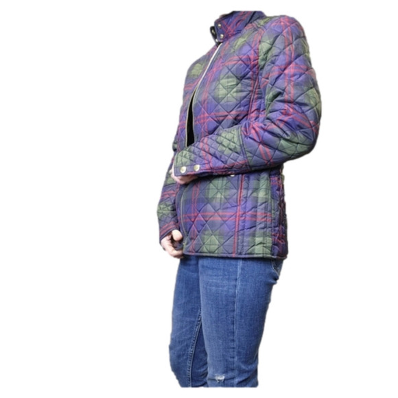 Jacket Plaid Green Navy red  cokors zipper FADED GLORY NWOT - Picture 7 of 12